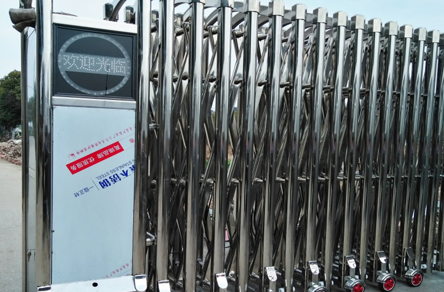 不锈钢电动伸缩门